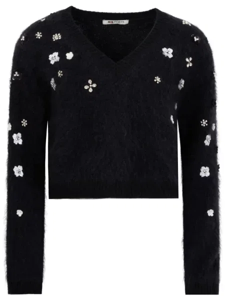 Pulover Ports 1961 cu decolteu în V negru