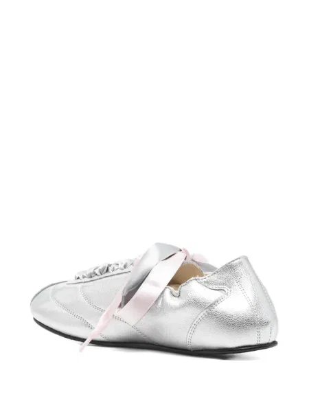 Sneakerși Repetto din dantelă argintiu