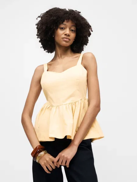 TOPSHOP Top MIRANDA világos sárga