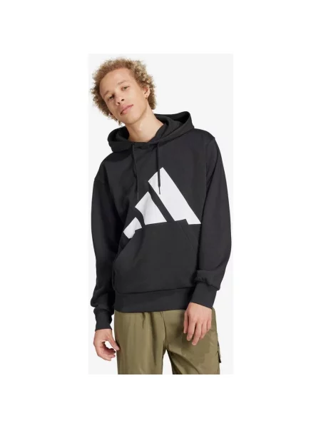 Bluza z kapturem adidas Big Logo Fleece czarny M biały