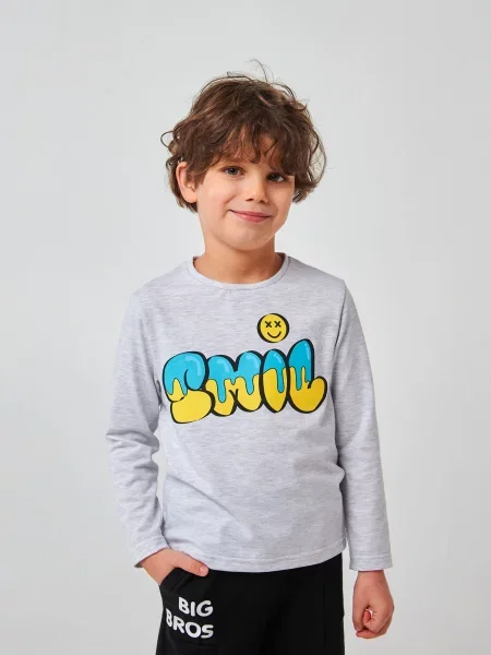Дитячий Лонгслів SMIL сірий
