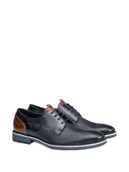 Pantofi derby Lloyd din piele albastru
