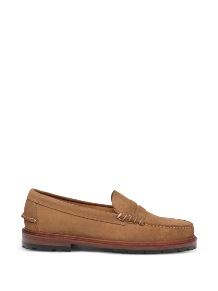 Pantofi loafer Sebago din piele de căprioară maro