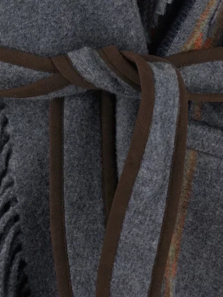 Cu centură cardigan Bazar Deluxe gri