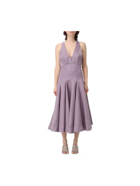 Sukienka midi Pinko bez rękawów elegancka fioletowa