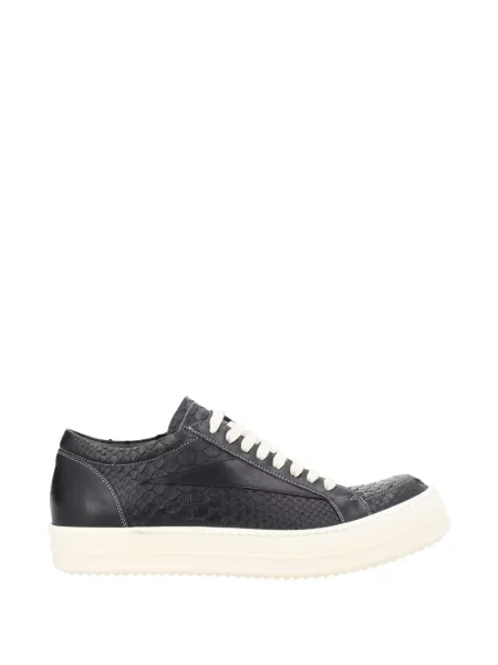 Sneakerși Rick Owens cu șireturi din piele negru