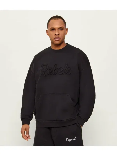 Hanorac | Relaxed fit negru