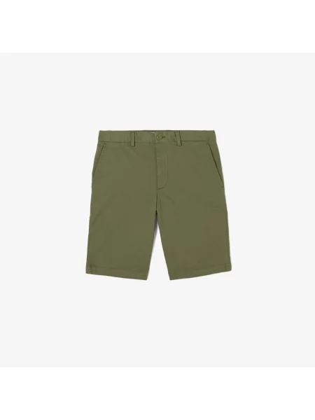 Lacoste Szorty Slim Fit Khaki zielony