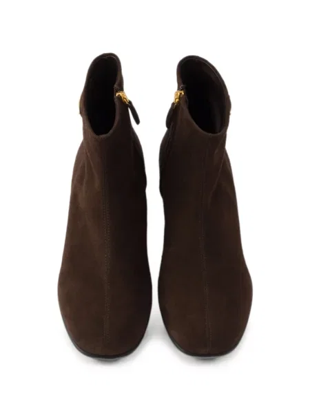 Botine Prada din piele de căprioară maro
