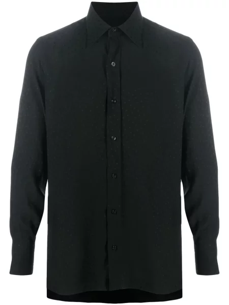 Cămașă Tom Ford cu buline lungă negru