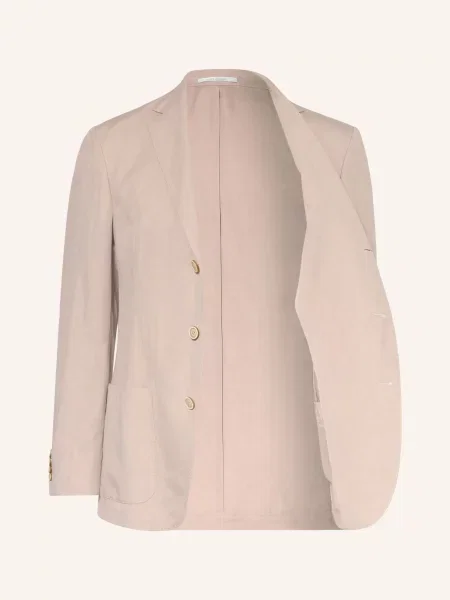 Eleventy Sako Slim Fit S Lnem béžová