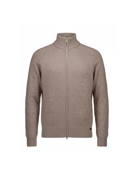 Sweter Genti wełniany brązowy