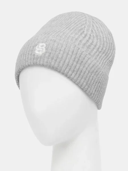 Шерстяная шапка Boss серая