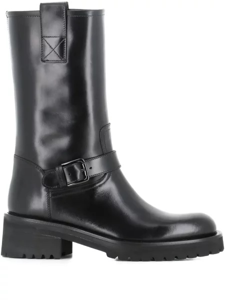 Botine Alberto Fasciani cu cataramă biker negru