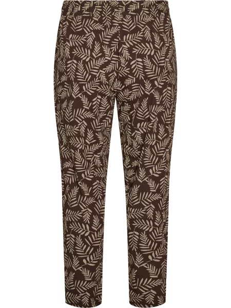 Zizzi Pantaloni de pijama DANA ecru maro