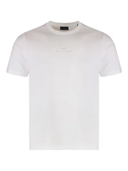 Tricou Paul & Shark cu decolteu rotund alb
