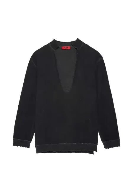 Bouclé pulover 424 negru