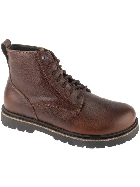 Krajkové kotníkové boty Birkenstock hnědé