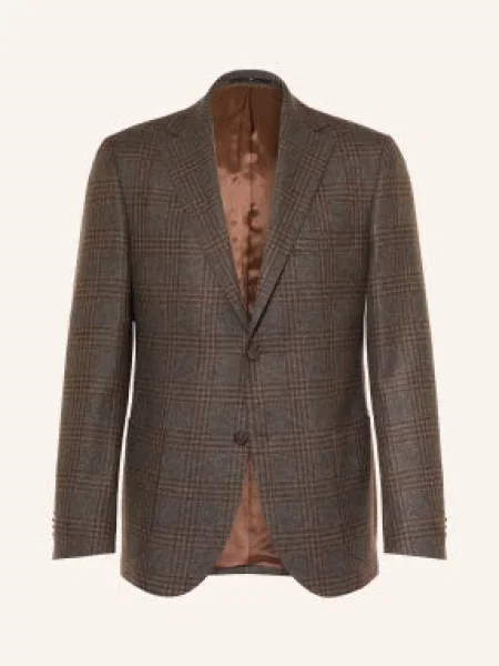 Dressler Sako Regular Fit tmavě / černošedá hnědá