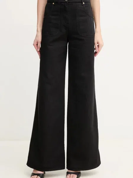 Luisa Spagnoli jeans femei high waist negru