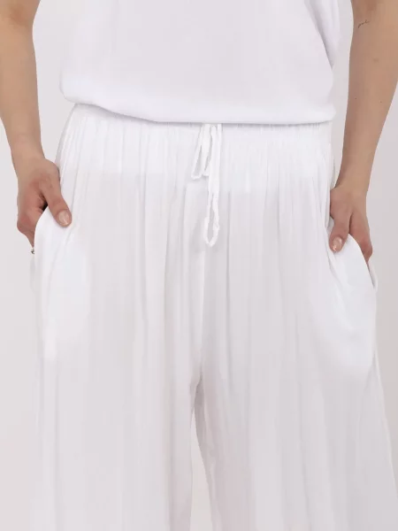 Pantaloni Italy Moda alb