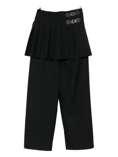 Pantaloni Charles Jeffrey Loverboy cu cataramă plisate negru