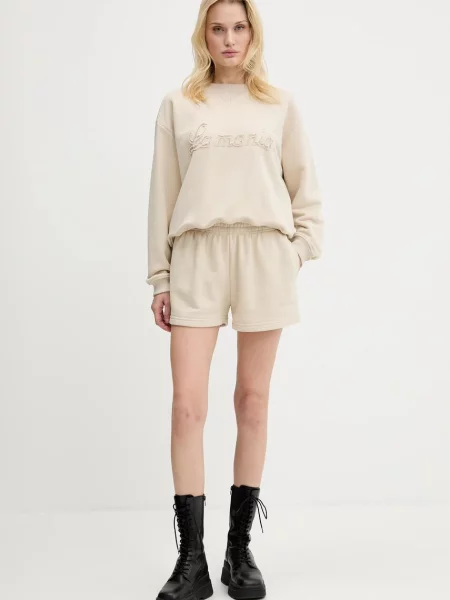La Mania szorty gładkie high waist MICA beżowy