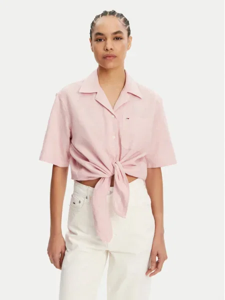 Tommy Jeans Cămașă roz