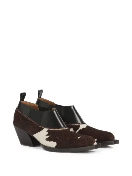 Botine Marni cu imagine maro