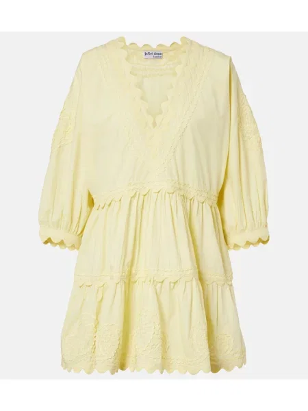 Rochie Juliet Dunn cu broderie galben