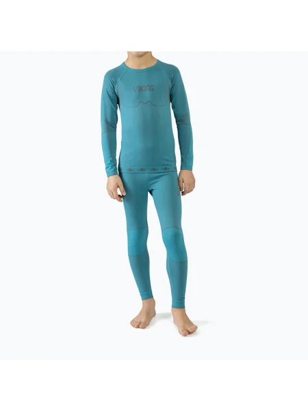 Set lenjerie termică pentru copii Viking Riko verde