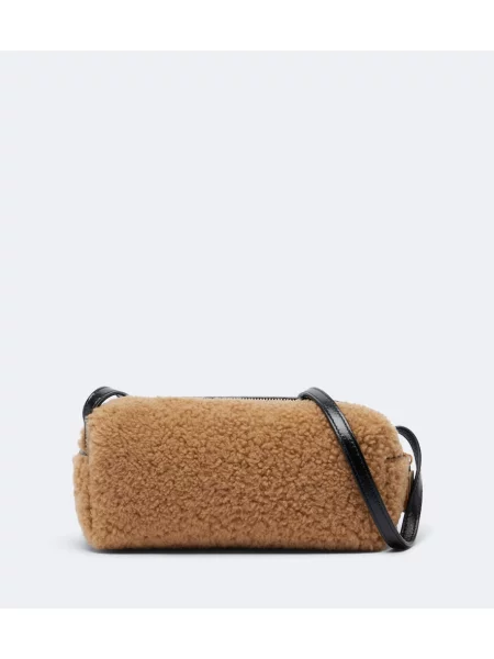 Geanta crossbody Khaite din piele de oaie maro