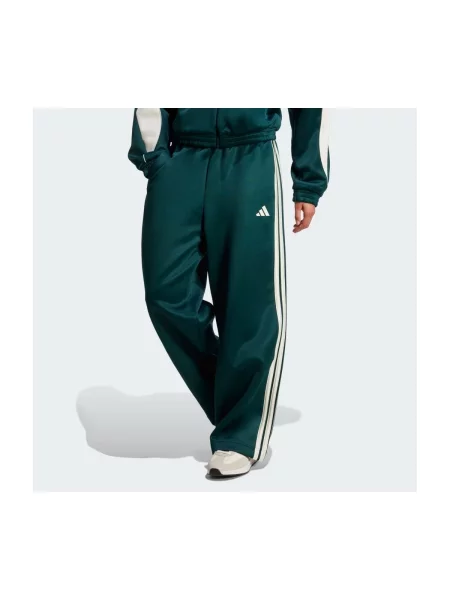 Pantaloni Adidas cu dungi alergare verde
