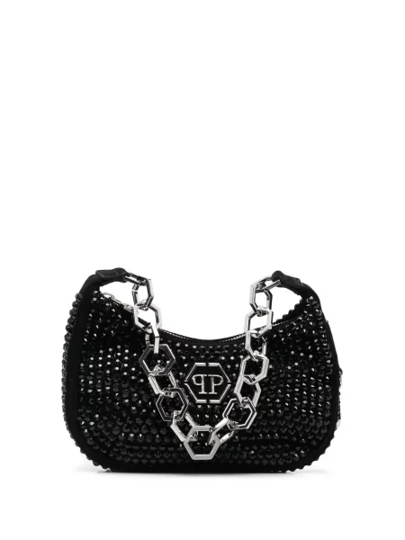 Geantă Philipp Plein de cristal negru