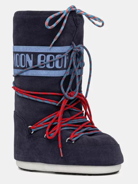 Moon Boot Bocanci ICON | piele întoarsă roșu