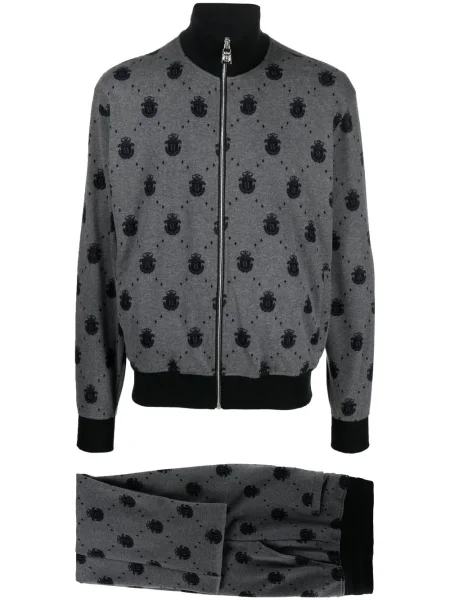 Komplet dresowy Billionaire z nadrukiem garniturowy szary