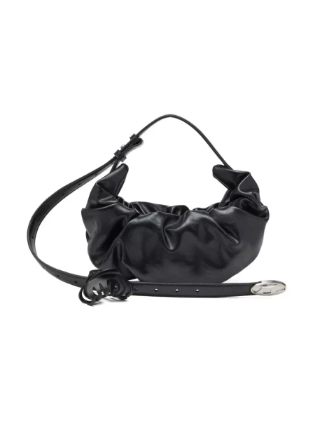 Torebka hobo Diesel z falbankami czarna