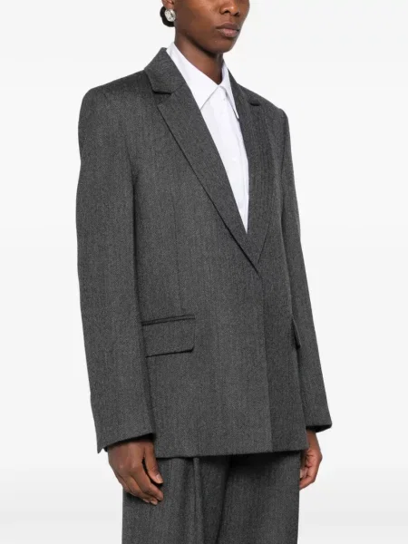Sacou Toteme cu model herringbone gri