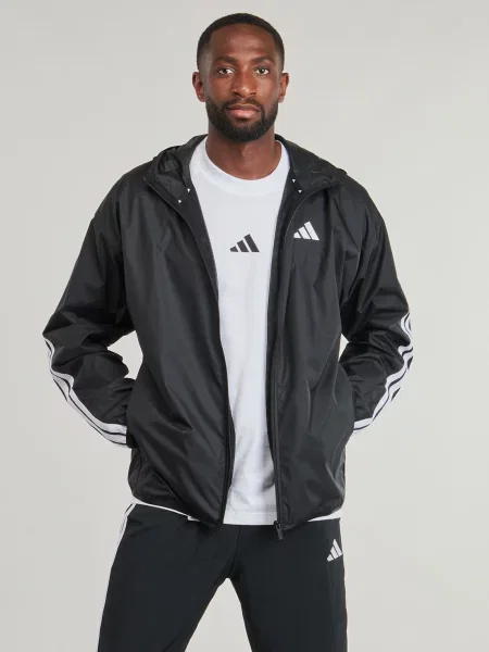 Prugasta vjetrovka Adidas Sportswear crna