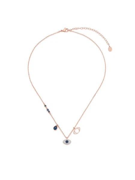 Swarovski Verižica mornarska / svetlo modra / rožnato / transparentna zlata