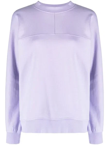 Bluza nierozpinana Karl Lagerfeld z nadrukiem z okrągłym dekoltem fioletowa