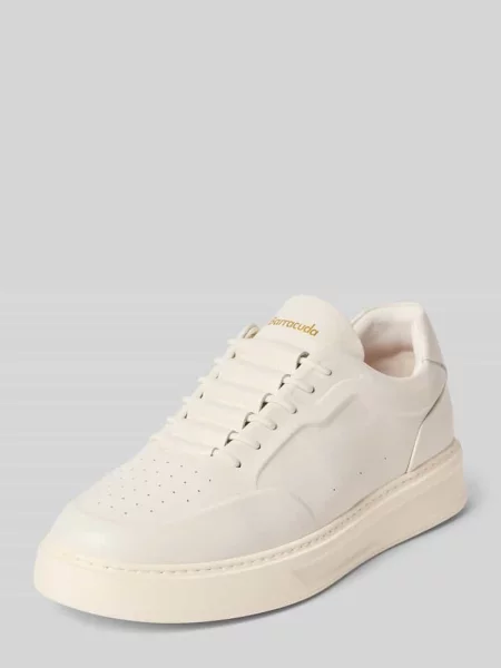 Sneakersy ze skóry z detal z logo Barracuda białe
