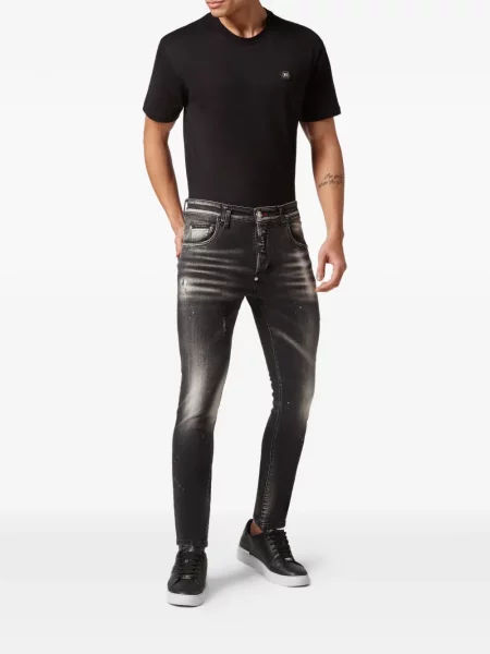 Панталон Philipp Plein с автограф черно