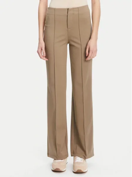 Guess Hlače iz tkanine rjava