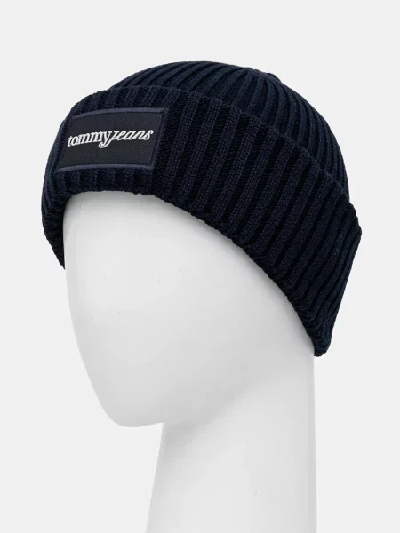 Čiapka Tommy Jeans Script Tmavomodrá biela
