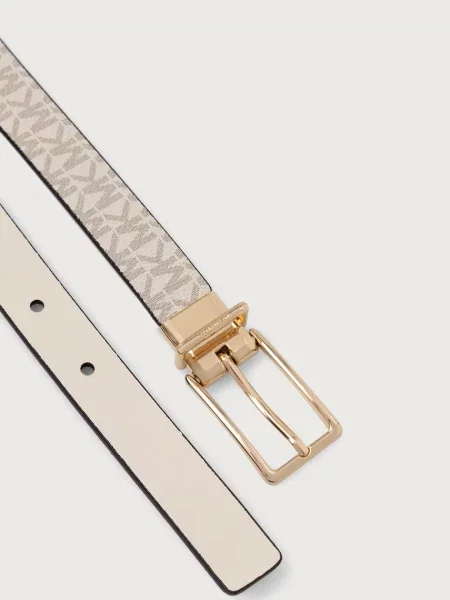 MICHAEL Michael Kors pasek dwustronny beżowy