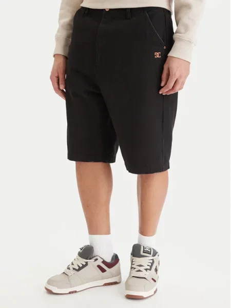 DC Shoes Jeans kratke hlače Wide Leg črna