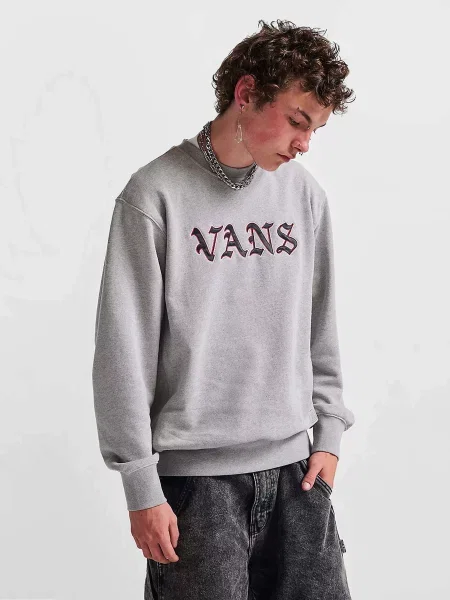 Світшот Vans Premium Ye Olde Crew бавовна/поліестер сірий
