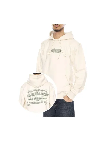 Bluza z kapturem Carhartt Wip z kapturem beżowa