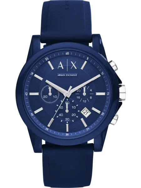 Armani Exchange Hodinky Tmavomodrá stříbrné